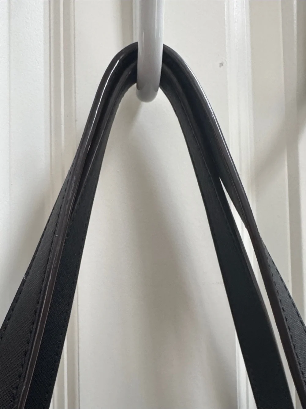 kate spade Black Structured Shoulder Bag with Gold Accent